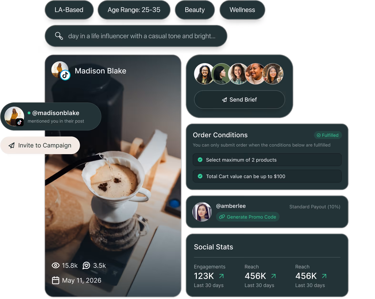 Illustrative creator collaboration interface